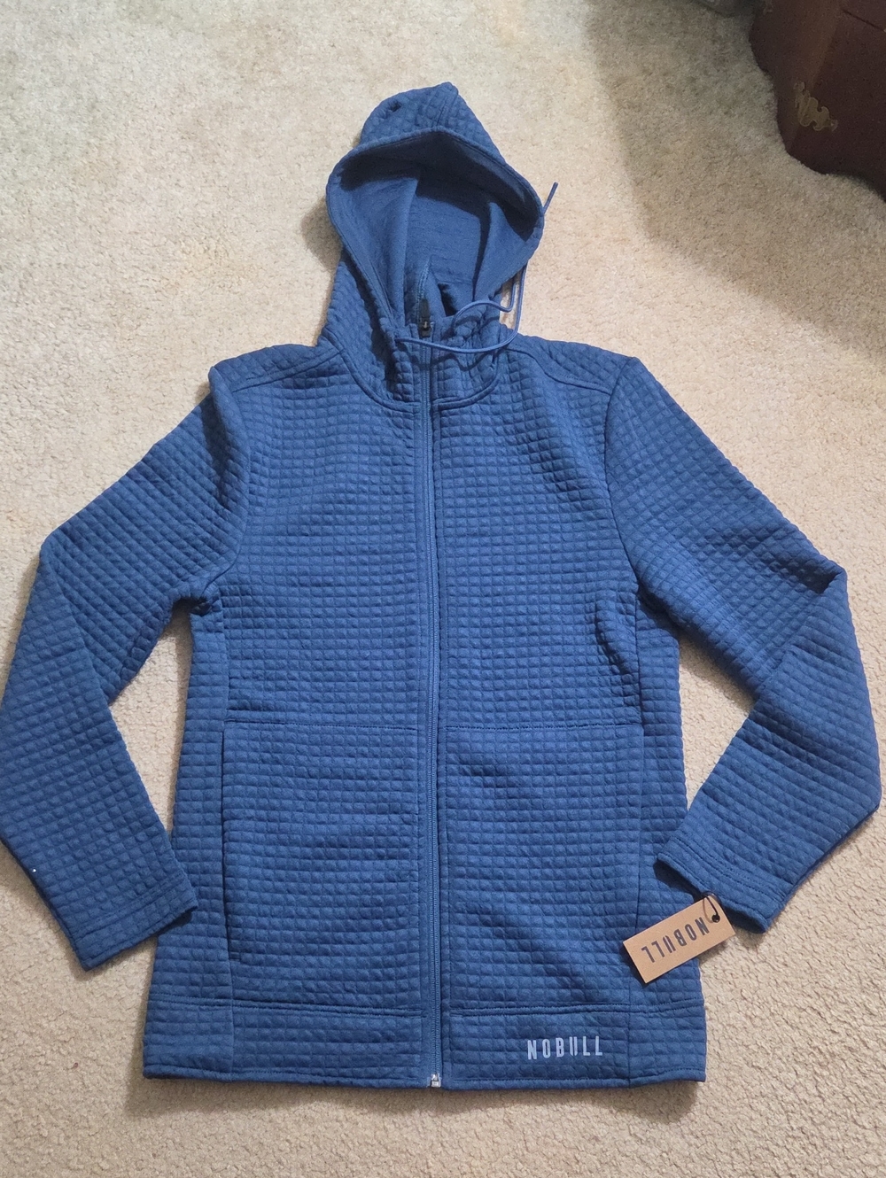 NEW NOBULL Quilted Full-Zip Hoodie Sweatshirt